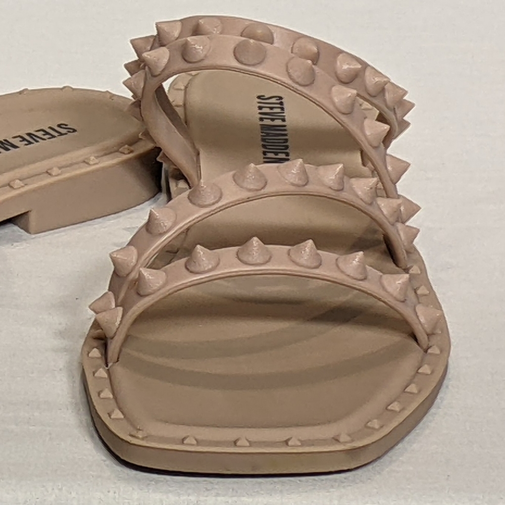 NEW Steve Madden Womens Selina J Jelly Sandals Flats Pool Slides Sz 7 blush